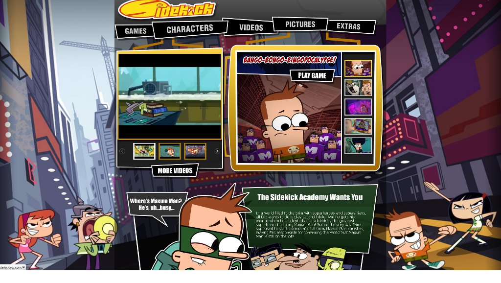 Bingopocalypse being promoted on the Sidekick site.