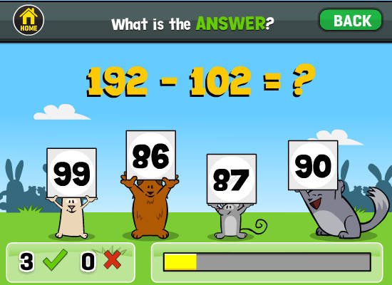 Gameplay, where user picks has to pick the correct answer.