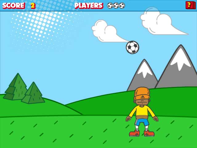 The objective of the soccer game is to keep the ball in the air, by moving your character left or right.