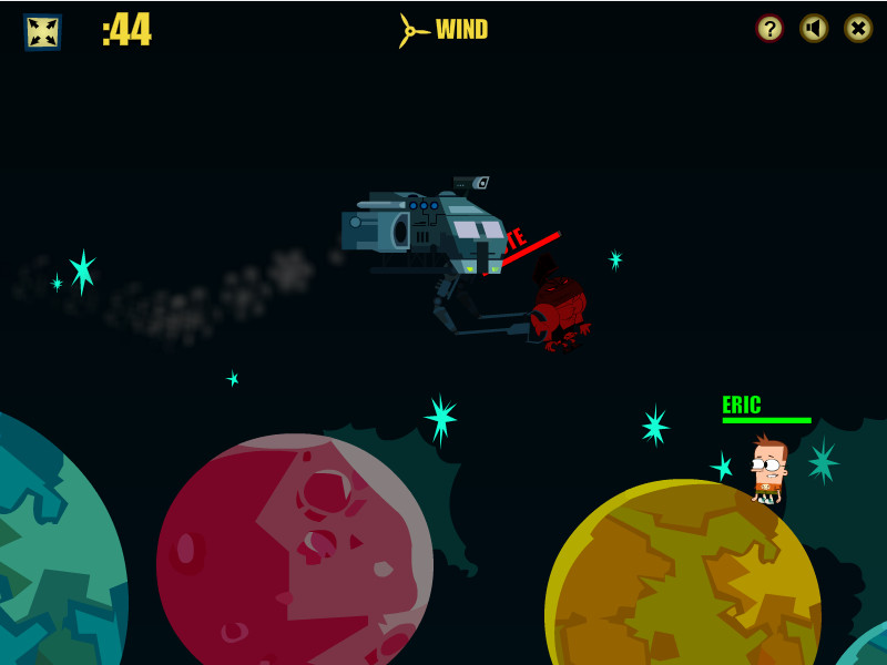 Spaceship causing damage to Brute in the space level.