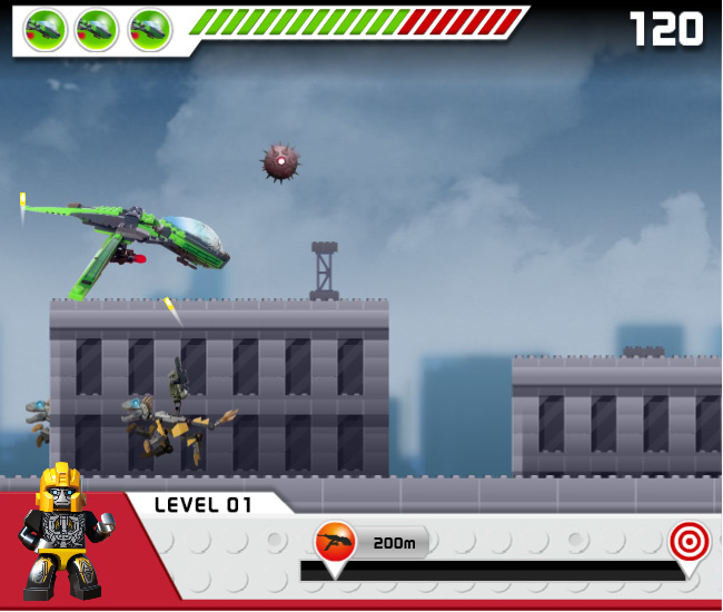 In the second game, the objective was to rescue the Kreon with your claw and fly back home. The game featured parallax scrolling, and AI of enemies hiding and shooting at your ship.